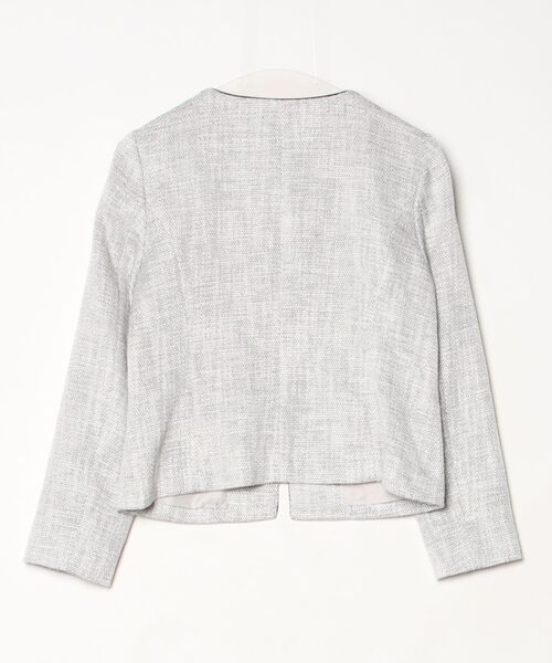 「NATURAL BEAUTY BASIC」 ノーカラージャケット MEDIUM グレー レディース_画像2