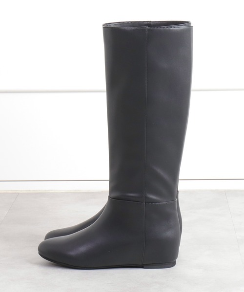 「artemis by DIANA」 ロングブーツ 22.0cm グレー レディース_画像4
