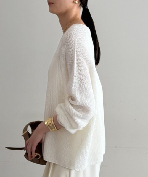 LOUNGEDRESS 2WAYギマコットンニット Loungedress（ラウンジドレス） ニット セーター 2WAYギマコットン