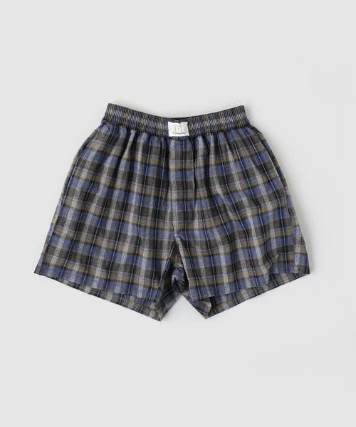 ERL（イーアールエル） パンツ UNISEX GREY CHECK BOXERS WOVEN メンズ