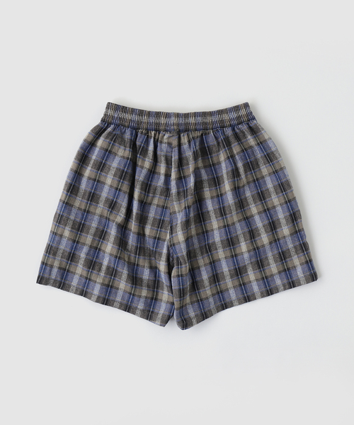 ERL（イーアールエル） パンツ UNISEX GREY CHECK BOXERS WOVEN メンズ