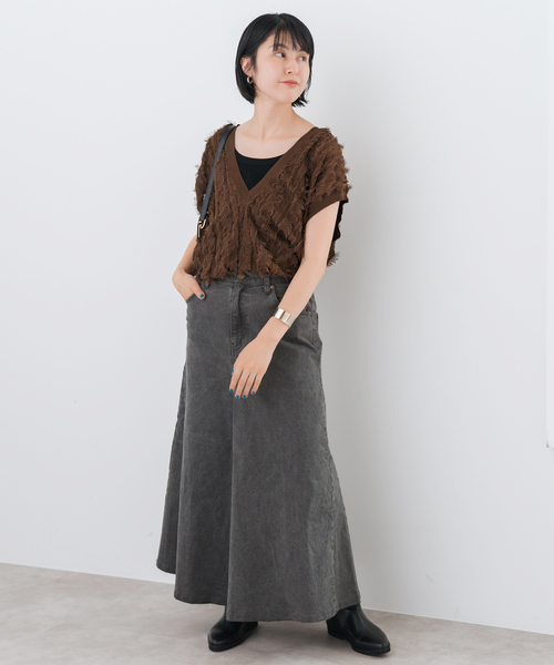 「Spick \u0026 Span」 ニットベスト - ブラック レディースの画像