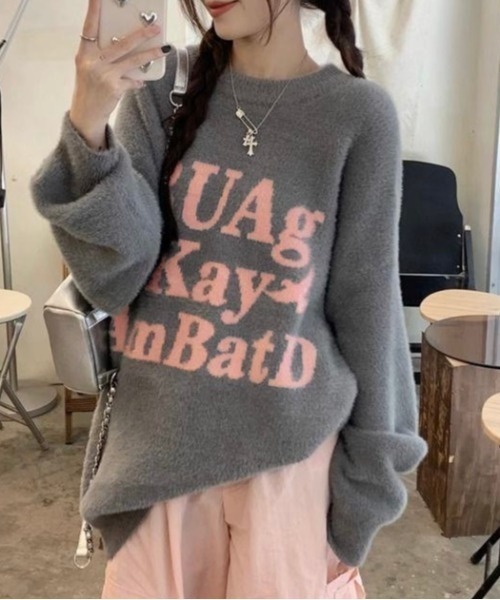 「LADY LIKE」 長袖ニット M グレー レディース_画像7