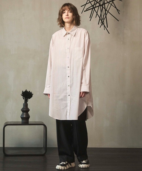 「MAISON SPECIAL」 長袖シャツ 1 グレー メンズの画像