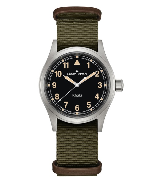 腕時計 HAMILTON 「ハミルトン」 腕時計 Khaki Field （カーキ フィールド）  クオーツ 38MM ブラック×グリーンの画像