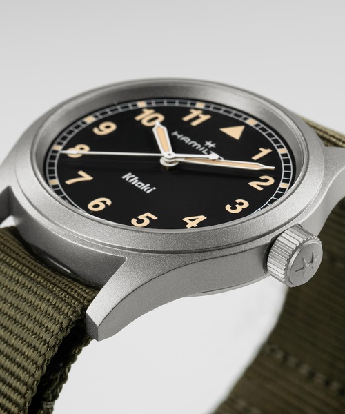 腕時計 HAMILTON 「ハミルトン」 腕時計 Khaki Field （カーキ フィールド）  クオーツ 38MM ブラック×グリーンの画像