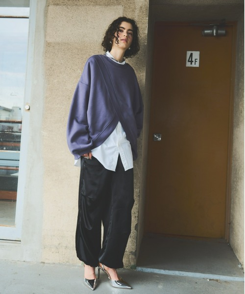 「AIC.」 カーゴパンツ FREE ネイビー レディース_画像6