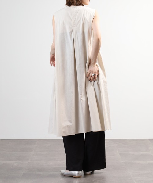 【23区】未使用　タックフレアワンピース　ノースリーブ　ドレス　大きいサイズ44 ワンピース 夏 BRODIAEA ノースリーブタックワンピース : ZOZOTOWN