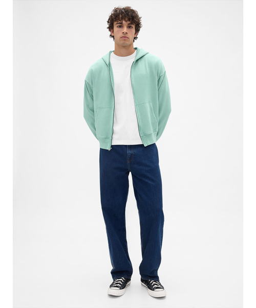 GAP（ギャップ） ジップアップパーカー L ネイビー メンズ : ZOZOTOWN