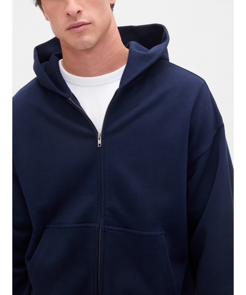 GAP（ギャップ） ジップアップパーカー L ネイビー メンズ : ZOZOTOWN