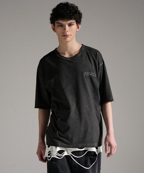 GRANCY タンクトップ 「GRANCY」Damage design Cotton Sleeveless Tee