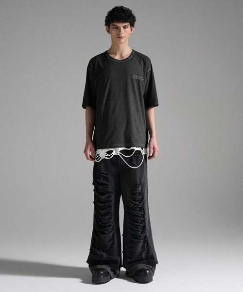 GRANCY タンクトップ 「GRANCY」Damage design Cotton Sleeveless Tee
