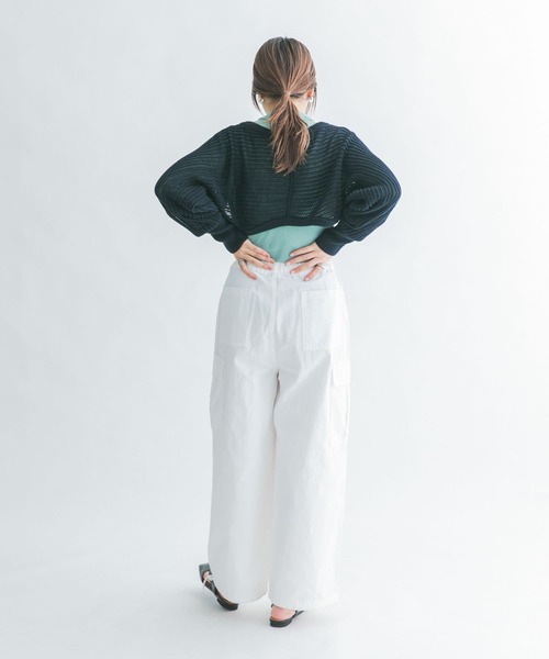 「KBF」 カーゴパンツ ONE カーキ レディース_画像8
