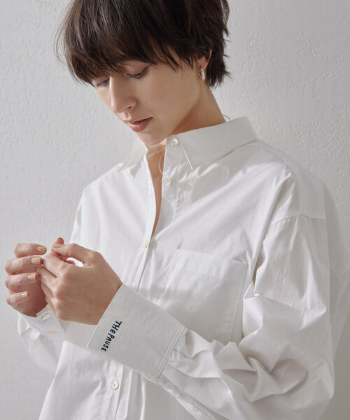「THE PAUSE」 長袖シャツ FREE ホワイト レディース_画像4