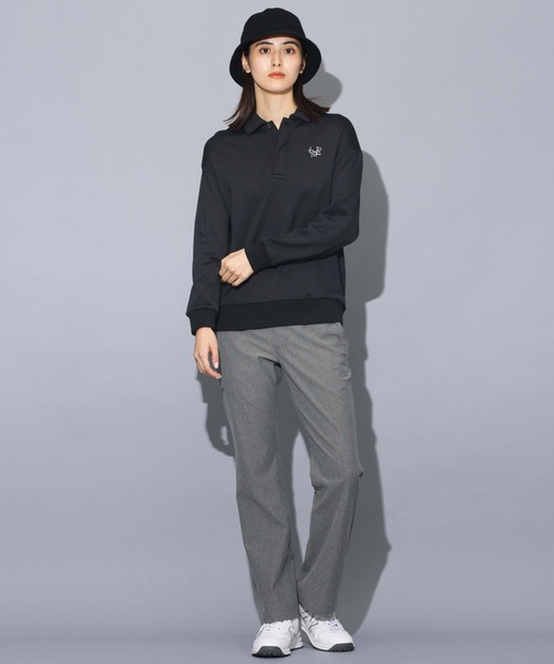 「beats per minute」 長袖ポロシャツ L ホワイト レディース_画像2
