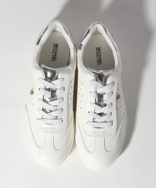 「MICHAEL KORS」 ローカットスニーカー 22.5cm ホワイト×ゴールド レディース_画像5