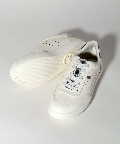 「MICHAEL KORS」 ローカットスニーカー 22.5cm ホワイト×ゴールド レディース_画像7