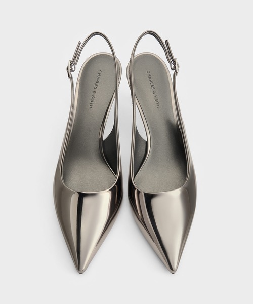キートン・スリングバックパンプス ベージュ ピンク CHARLES ＆ KEITH（チャールズ&キース） パンプス Kaia カイア