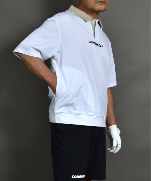 COMONGOLF（コモンゴルフ） ポロシャツ 半袖 撥水加工タフタ素材