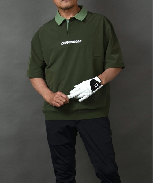 COMONGOLF（コモンゴルフ） ポロシャツ 半袖 撥水加工タフタ素材