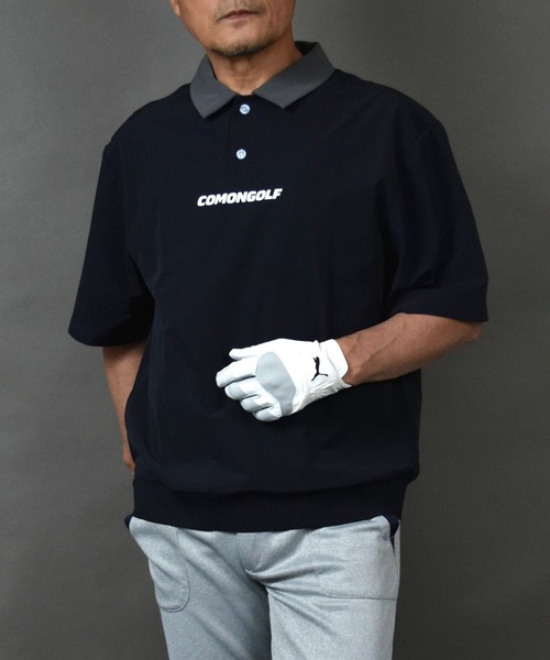 COMONGOLF（コモンゴルフ） ポロシャツ 撥水加工タフタ素材 ルーズ