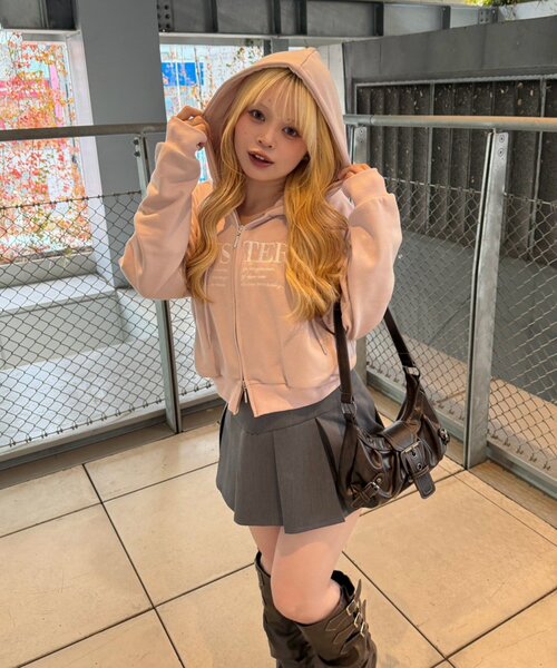 「continuer de NICE CLAUP」 ジップアップパーカー FREE ピンク系その他 レディース_画像4
