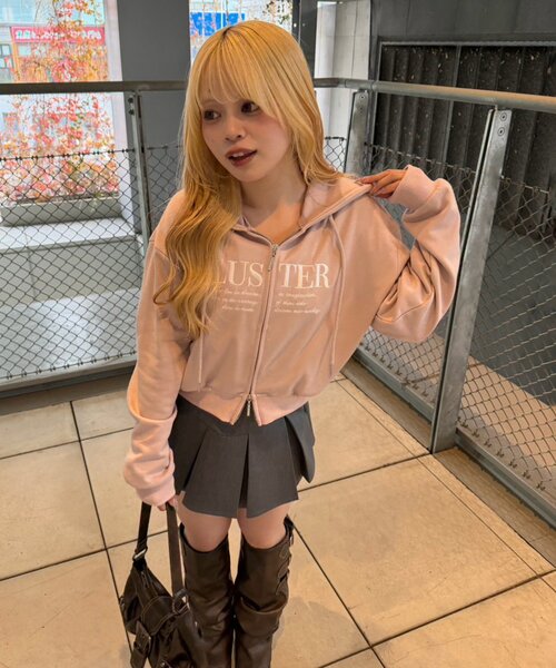 「continuer de NICE CLAUP」 ジップアップパーカー FREE ピンク系その他 レディース_画像7