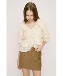 ブラウス シャツ CUT LACE RUFFL...の詳細画像3