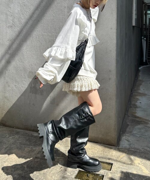 「w closet」 スウェットカットソー FREE ブラック レディース_画像5