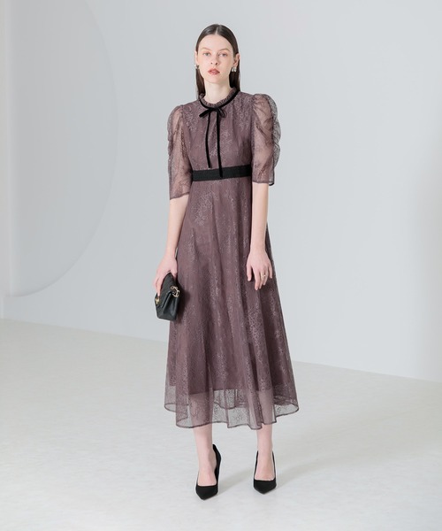 「Leja」 半袖ワンピース MEDIUM パープル レディース_画像3
