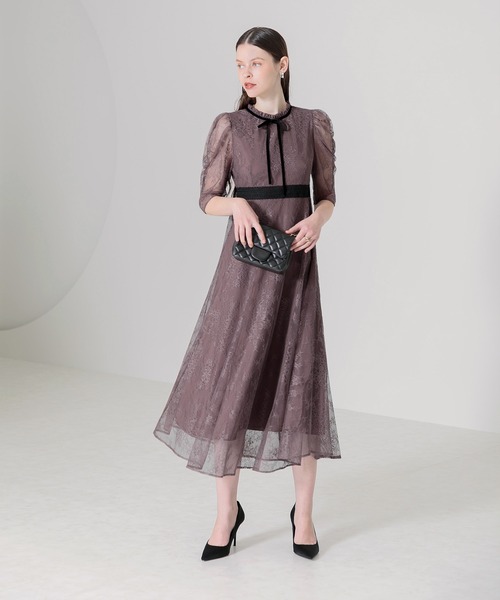 「Leja」 半袖ワンピース MEDIUM パープル レディース_画像5