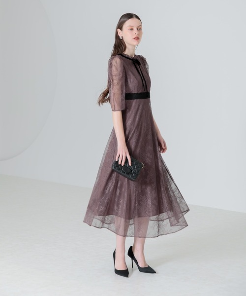 「Leja」 半袖ワンピース MEDIUM パープル レディース_画像6