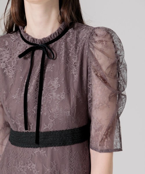 「Leja」 半袖ワンピース MEDIUM パープル レディース_画像9
