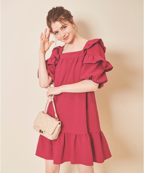 「31 Sons de mode」 半袖ワンピース 36 ピンク レディース_画像2