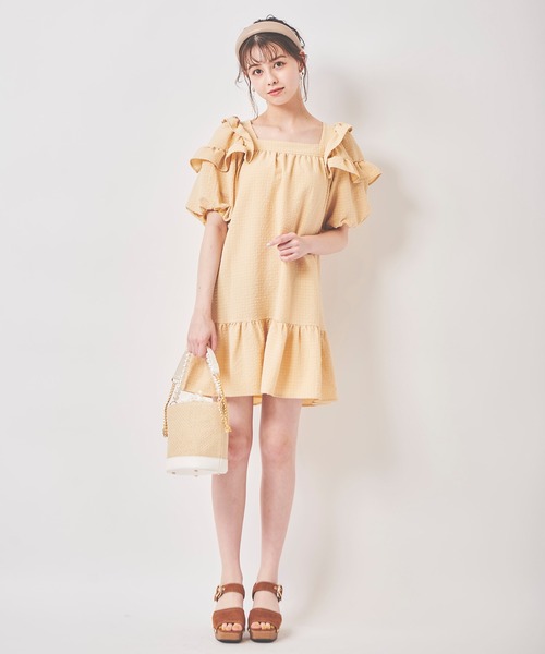 「31 Sons de mode」 半袖ワンピース 36 ピンク レディース_画像4