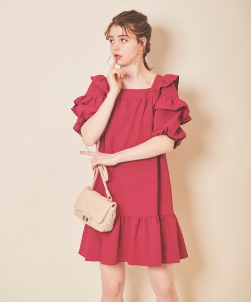 「31 Sons de mode」 半袖ワンピース 36 ピンク レディース_画像5