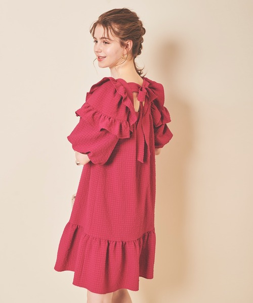 「31 Sons de mode」 半袖ワンピース 36 ピンク レディース_画像6