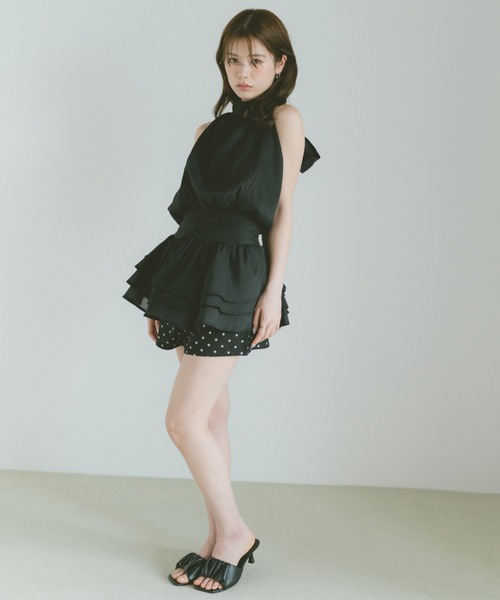「VANNIE U」 ノースリーブワンピース FREE ブラック レディース_画像3