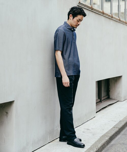 「EDIFICE」 半袖ポロシャツ MEDIUM グレー メンズ_画像3