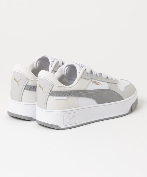 「PUMA」 ローカットスニーカー 24.5cm ホワイト×グレー レディース_画像2