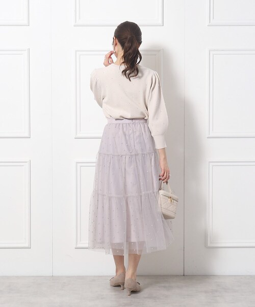 「couture brooch」 フレアスカート 38 ベージュ レディース_画像5