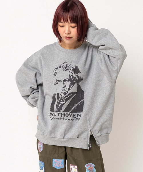 RNA（アールエヌエー） トレーナー スウェット M2759 FACEプリントZip