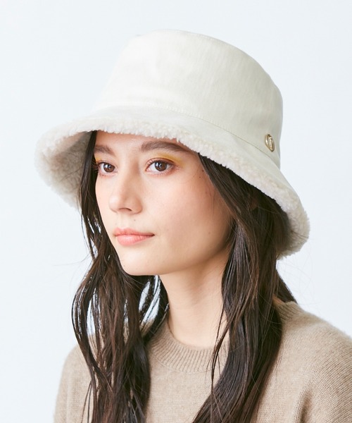 Chapeau d' O Color Boa Bucket ホワイト 【公式通販】
