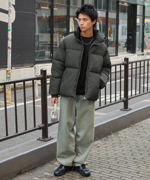 anyonemore マットレザーダウンジャケット AVIREX for ADAM ET ROPÉのレザーダウンジャケット