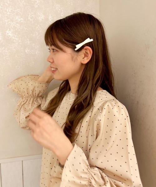 flower（ファッション） ヘアピン サテンリボンクリップ