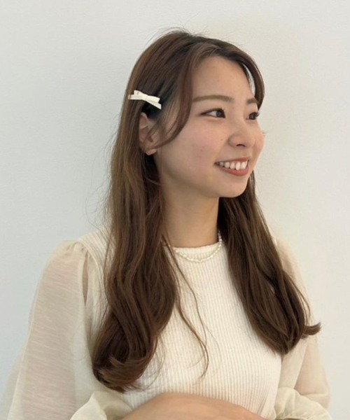 リボン型ヘアピン アイボリー ブラック 2個セットリボンヘアアクセ（ヘアピン）｜IRADOWL（アイラドール