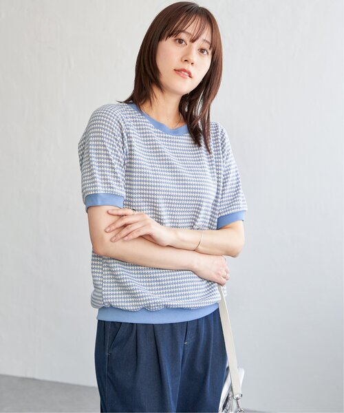 tシャツ Rombo 幾何調柄ジャカードカットソー レディース Jocomomola（ホコモモラ）の「Rancho ジャカードカットソー（T