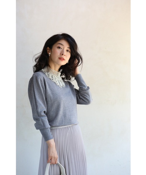 cawaii ネックレス 首元から放つ存在感。パールシャンデリアネックレス