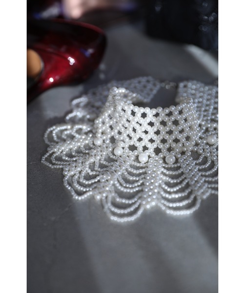 cawaii ネックレス 首元から放つ存在感。パールシャンデリアネックレス