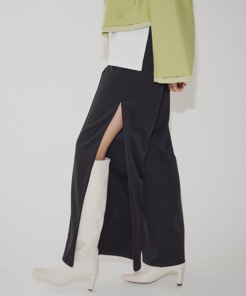 美品✨HILTON×REDA セットアップ パンツ スカート 3点 グレー L qs-lady518-01.jpg
